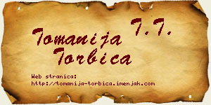 Tomanija Torbica vizit kartica